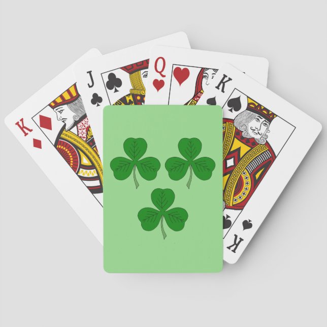 Three Shamrocks Playing Cards (Back)