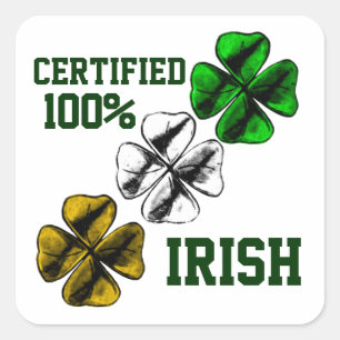 Three Shamrocks Square Sticker