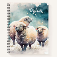 Three Sheep in Winter Wonderland - Customised