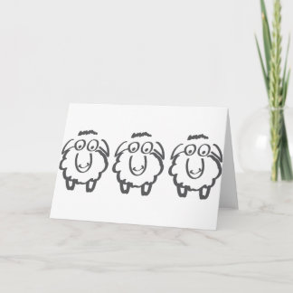 three sheeps card