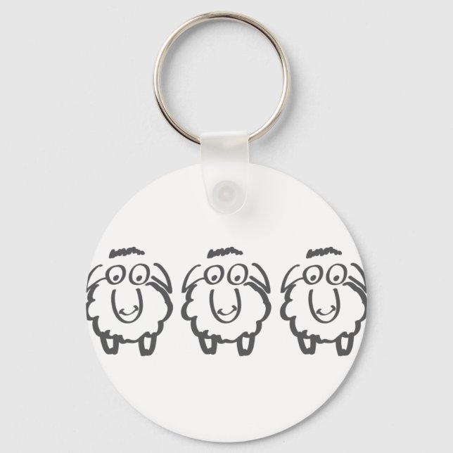 three sheeps key ring (Front)