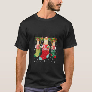 Three Shiba Inu Dog in Socks Ugly Christmas Sweate T-Shirt