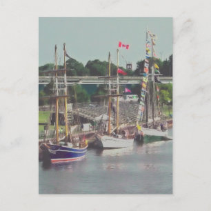 Three Ships Came Sailing In Postcard