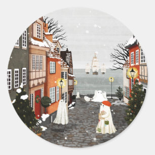 Three Ships Classic Round Sticker