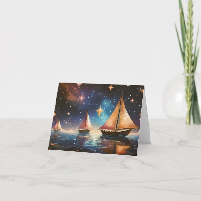 Three Ships Sailing  Card (Front)
