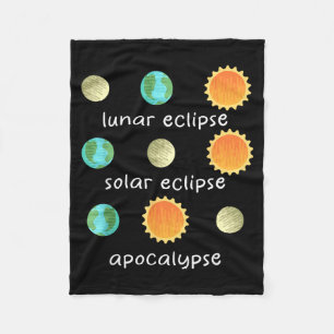 Three Shirt Eclipse Learn Science Teacher Space Fleece Blanket