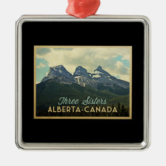 Three Sisters Alberta Canada Metal Ornament