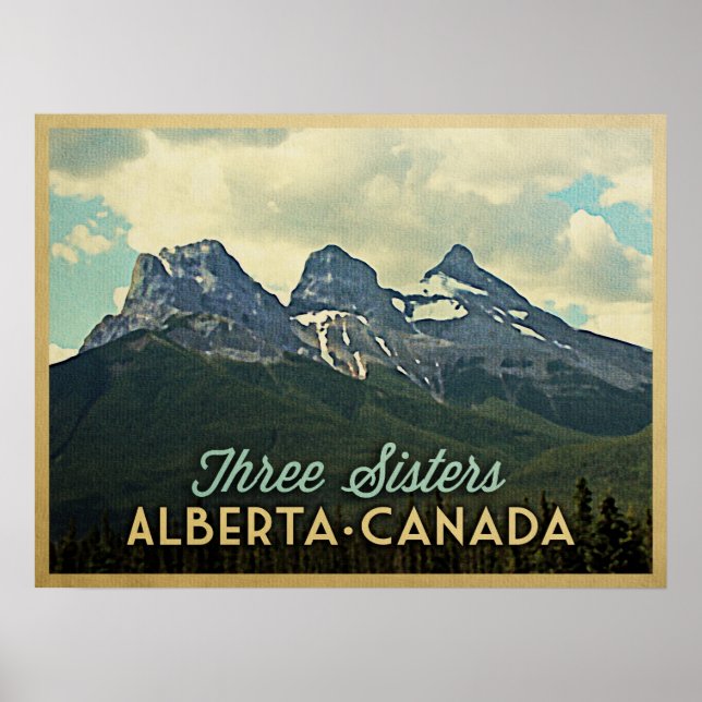 Three Sisters Alberta Canada Poster (Front)