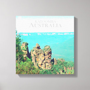 Three sisters Katoomba scenic Australia travel Canvas Print