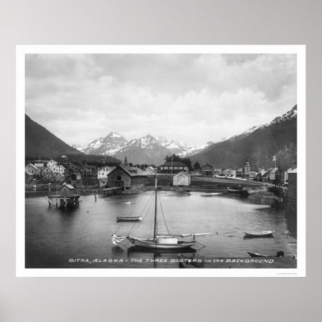 Three Sisters Mountains Sitka 1912 Poster (Front)