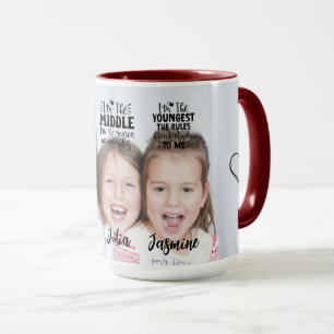 Three sisters sister quotes portrait typography mug