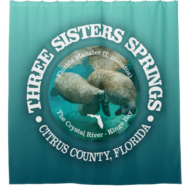 Three Sisters Springs (rd) Shower Curtain (Front)