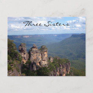 three sisters view postcard