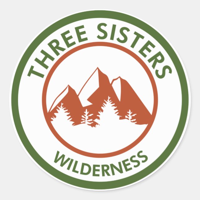 Three Sisters Wilderness Classic Round Sticker (Front)