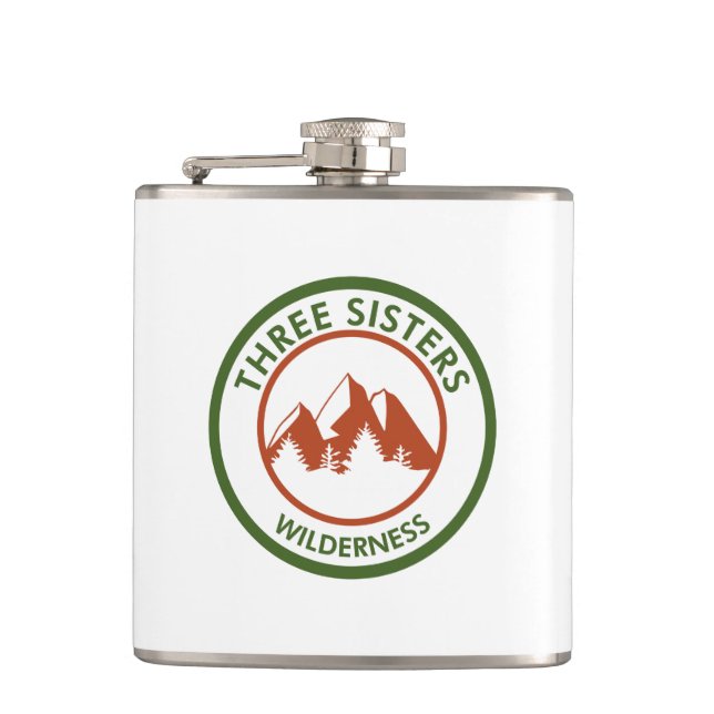 Three Sisters Wilderness Hip Flask (Front)