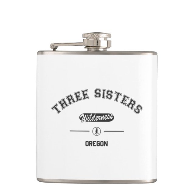 Three Sisters Wilderness Hip Flask (Front)