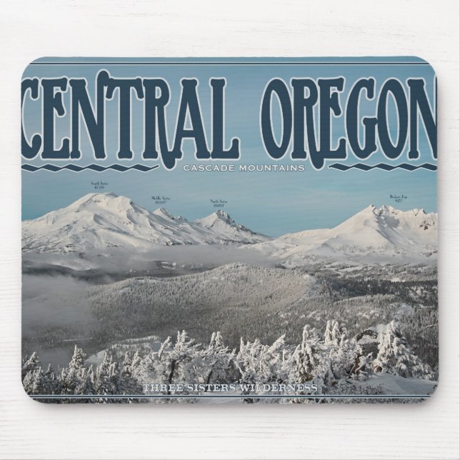 Three Sisters Wilderness Messenger Bag Mouse Pad (Front)