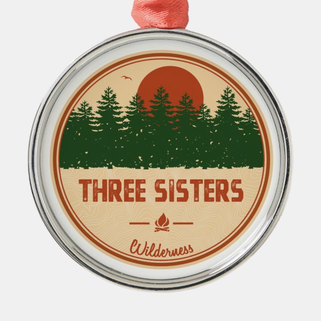 Three Sisters Wilderness Metal Ornament (Front)