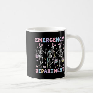 Three Skeletons Emergency Department Funny Easter Coffee Mug