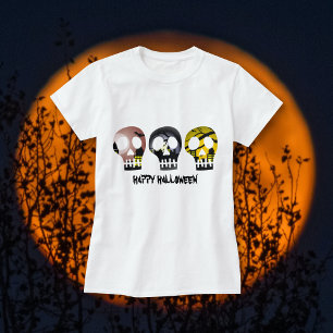 Three skulls Halloween T-Shirts