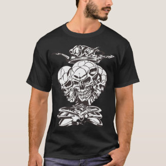 Three Skulls with Crown T-Shirt