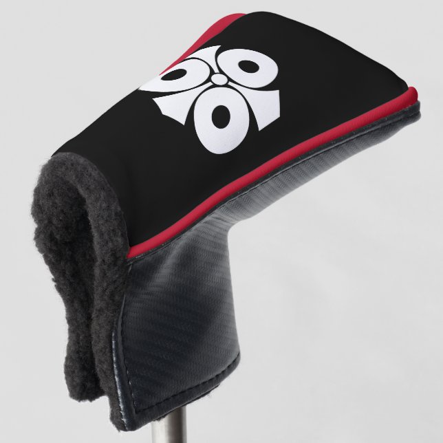 Three snake eyes with swords golf head cover (3/4 Front)