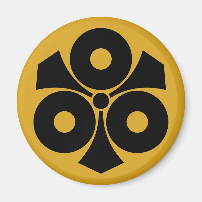 Three snake eyes with swords magnet (Front)