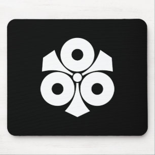 Three snake eyes with swords mouse pad