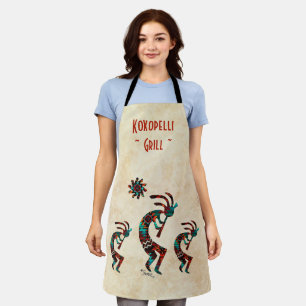 Three Southwest Kokopelli Apron