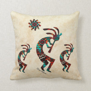 Three Southwest Kokopelli Cushion