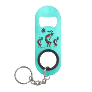 Three Southwest Kokopelli Keychain Bottle Opener