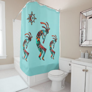 Three Southwest Kokopelli Shower Curtain
