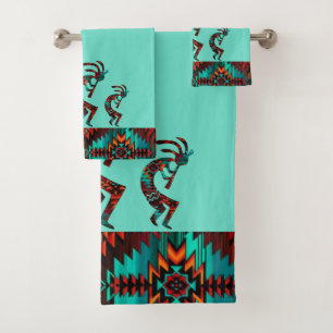 Three Southwest KokopelliTowel Bath Towel Set