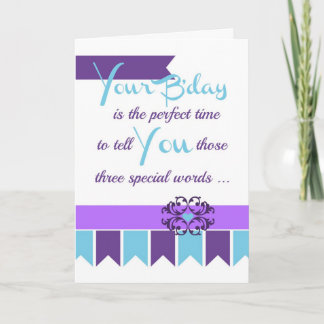 Three Special Words for your favourite adult! Card