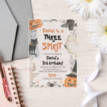 Three Spirit Cute Halloween 3rd Birthday Invite Vellum Invitations<br><div class="desc">👻🎃 Three Spirit – Cute Halloween 3rd Birthday Vellum Invitations 🕸️✨ Celebrate your little one's third birthday with a spooky-cute twist! 👻🎀 These adorable vellum invitations feature a whimsical ghost and Halloween theme, perfect for a fun and festive birthday bash. Ideal for costume parties, trick-or-treat fun, and magical Halloween celebrations,...</div>