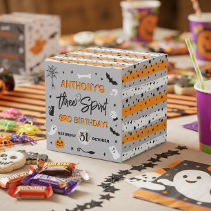 Three Spirit! Halloween 3rd Birthday Party Favour Box