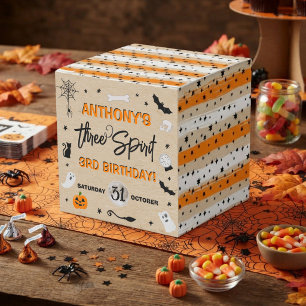 Three Spirit! Halloween 3rd Birthday Party Favour Box