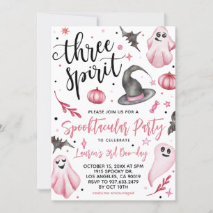 Three Spirit Spooky Halloween Birthday Invitation