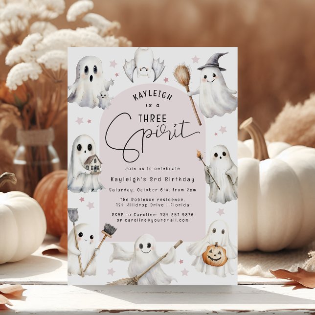 Three Spirit Third Birthday Party Invitation (Creator Uploaded)