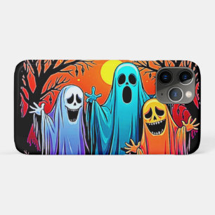 Three Spooky Halloween Ghosts Design iPhone 11 Pro Case