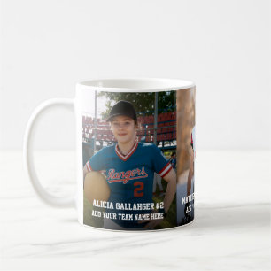 Three Sports Photos Personalised Photo Magnet Coffee Mug