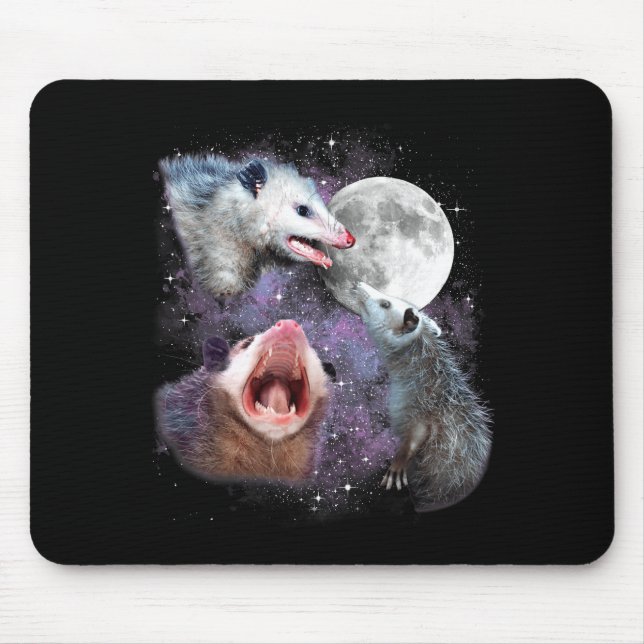 Three Ssums Moon 3 Osums Dead Moon Weird Cursed Me Mouse Pad (Front)