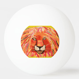 Three Star Ping Pong Ball with Bold Lion