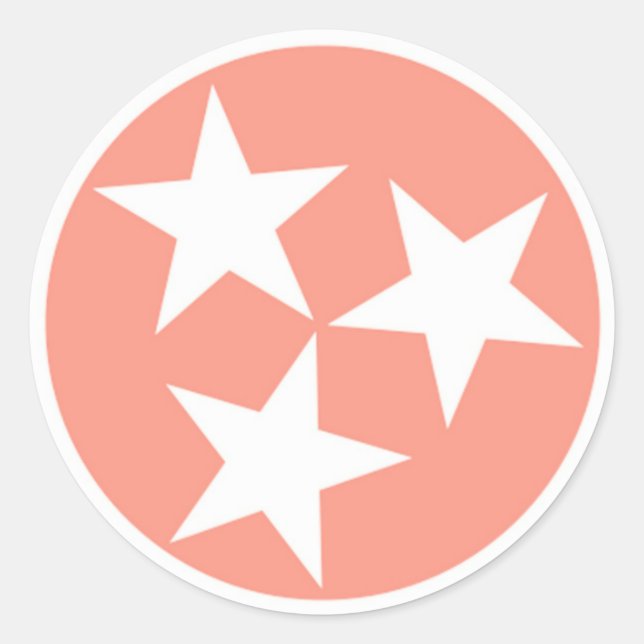 Three Star Tennessee State Flag Sticker (Front)