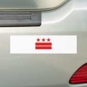 Three Stars 2 Bars Bumper Sticker (On Car)