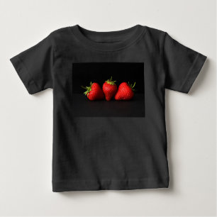 Three Strawberries On Black iccnm Baby T-Shirt