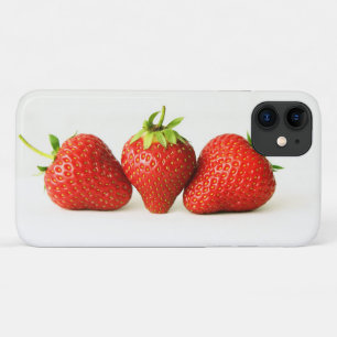Three Strawberries On White iphcn iPhone 11 Case