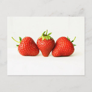 Three Strawberries On White pccna Postcard