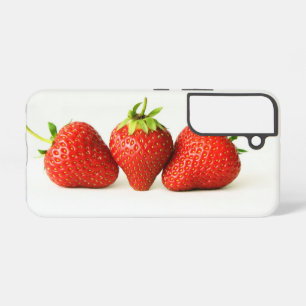 Three Strawberries On White sgcna Samsung Galaxy Case