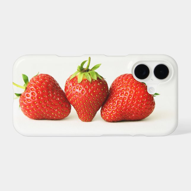 Three Strawberries On White sgm Samsung Galaxy Case (Back Horizontal)